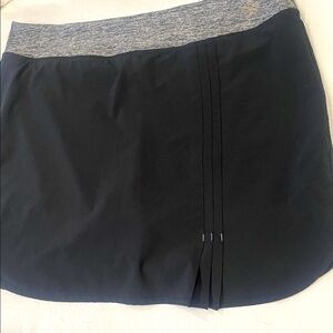 Tuff Athletics Tennis Skort Pleated Black Gray Waistband Shorts Medium M